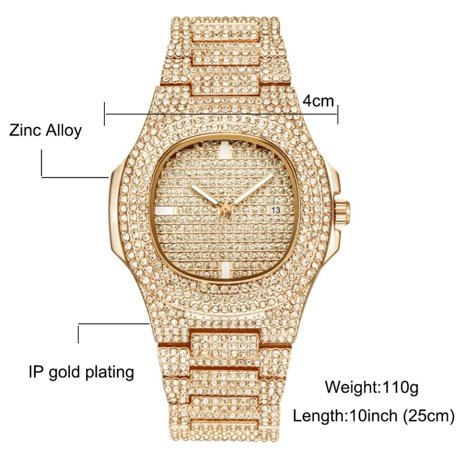LGM Iced Out Bust Down Watch