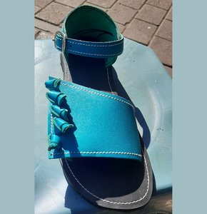 Ladies one strap blue sandal
