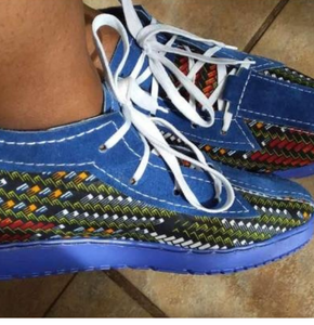 Blue Colour Pattern Sneaker