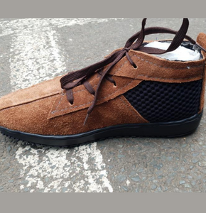 Brown half leather boot