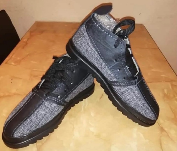 Grey and Black Colour Sneaker