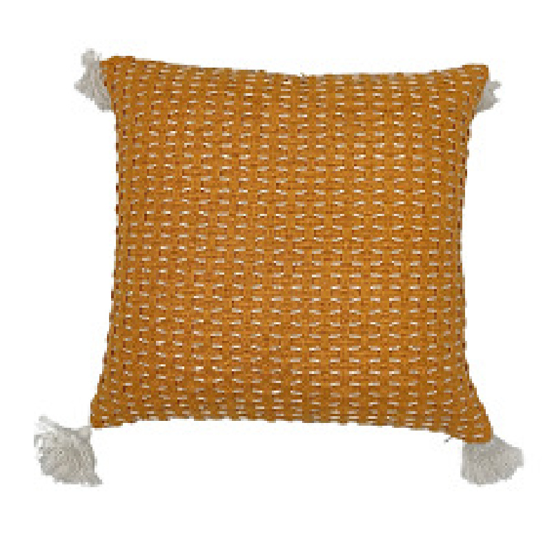 Scatter Cushions Tassel Tufted Moroccan - 45 x 45cm - Yellow