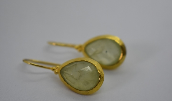 The Jo - Prehnite Earrings