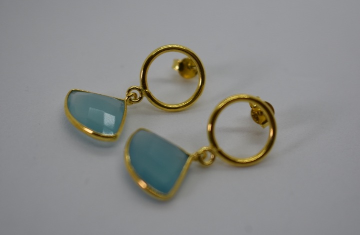 The Trish - Chalcedony Earrings